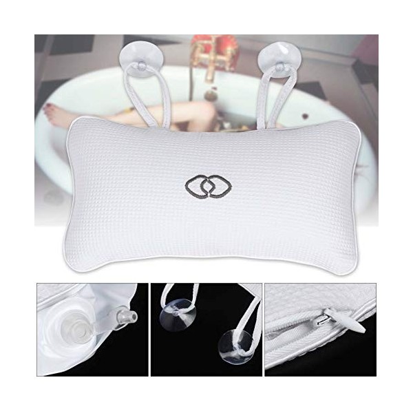 YUET Oreillers De Bain Pour La Tête Et Le Cou Coussin Antidérapant Oreiller De Baignoire Maison Spa Gonflable Dos Épaules Rep