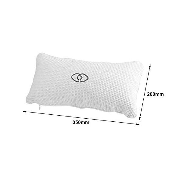 Linel Oreiller De Bain, Blanc Coussin De Baignoire Oreiller De Baignoire Coussin De Bain avec 2 Ventouses SAdaptent à Toutes