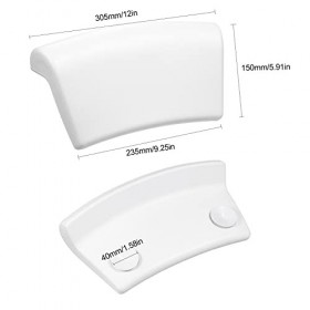 LAURAG Coussin de bain doux imperméable coussin de bain coussin de bain coussin de baignoire appuie-tête antidérapant SPA acc