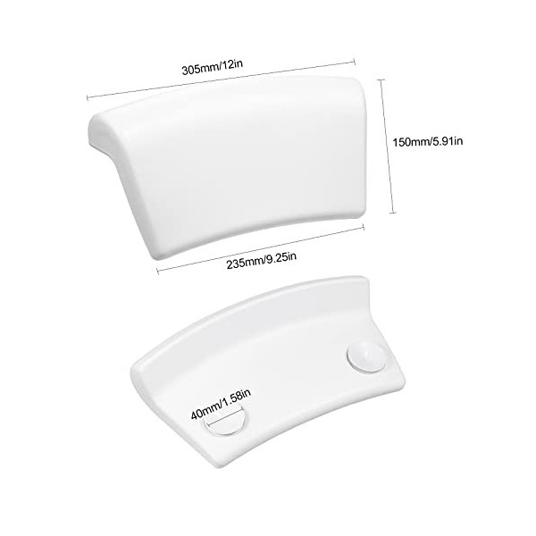 LAURAG Coussin de bain doux imperméable coussin de bain coussin de bain coussin de baignoire appuie-tête antidérapant SPA acc