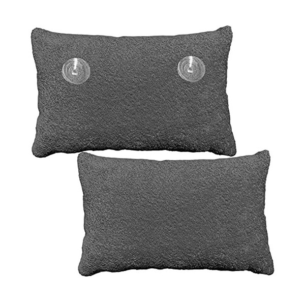 Homelevel - Coussin de baignoire en tissu éponge - Avec ventouses - Coussin de nuque pour la baignoire - Housse en coton lava