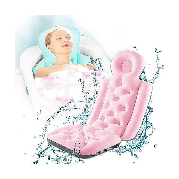 Coussin De Bain, Matelas De Bain avec Coussin - Matelas Baignoire, pour Jacuzzi, Bain À Remous, Soutien pour La Tête, Le Cou 