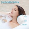 Beautybaby Oreiller de bain pour baignoire avec 8 grandes ventouses antidérapantes et sac lavable en machine