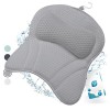 Vesta+ Coussin de baignoire gris L avec ventouses, coussin de bain Gagnant du test comme coussin de bain, coussin de nuque et