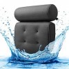 Coussin de bain pour la nuque - Avec 6 grandes ventouses - Séchage rapide - Ergonomique - Confortable - Gris