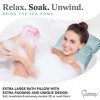 Lady McBath Oreiller de bain de luxe pour le cou et le dos - Ventouse puissante, lavable en machine Accessoire de baignoire p