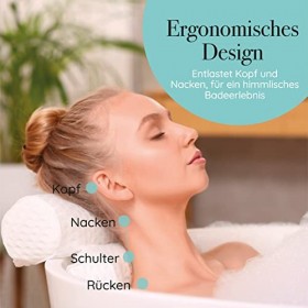 FAMINO Coussin de baignoire – Coussin de baignoire extra large pour la maison – Conçu en Allemagne – Coussin respirant de qua