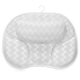 Yitriden Oreiller de bain pour baignoire, coussin de bain étanche de qualité supérieure avec ventouses antidérapantes, coussi