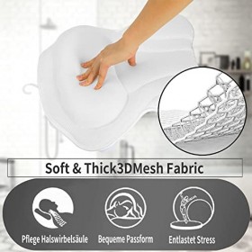 Yimobra Oreiller de Bain pour Spa - Support de tête, épaules et Cou - Coussin de Baignoire avec Ventouse - Oreiller de Spa po