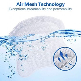 ADOV Coussin de Bain, Luxe Ergonomique Oreiller de Baignoire avec 6 Ventouses Antidérapantes, Doux 3D Air Maille Coussin Baig