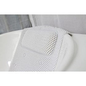 JinSu Tapis de Bain Support Complet du Corps avec Oreiller de Bain, Coussin de Baignoire 3D Air Mesh de Spa, avec Ventouses A