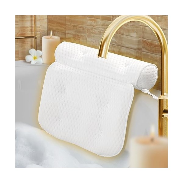 Coussin Baignoire • Coussin de bain Ergonomique & décontractant pour les muscles Premium • Oreiller de Bain • Nouvelle mousse