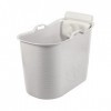 FlinQ Bath Bucket Blanc avec Oreiller | XL Mobile Baignoire Pour Adultes et Enfants avec oreiller cervical | Baignoire Outdoo