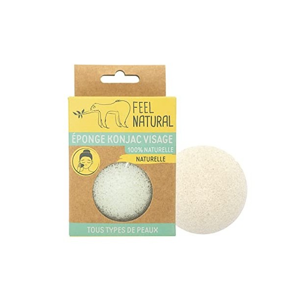 Eponge Konjac Visage Charbon - Feel natural