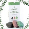 Sinutan® | Eponge Konjac 100% Naturelle pack de 3 pour Exfoliation et Nettoyage en Profondeur des Pores | Charbon de Bambou