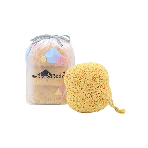 myHomeBody Éponge de bain de qualité supérieure, éponge en mousse Loofah, éponge de corps pour la douche - grande taille, bea