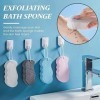 Sponge de bain exfoliant super doux, Éponge De Bain Exfoliante Super Douce 3D, Eponge bain exfoliation corps, éponge de spa, 