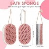 WLLHYF Lot de 3 éponges de bain pour femme, éponge luffa exfoliante profonde pour le corps, éponge de douche de grande taille