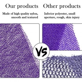 4 Pièces Éponge Filet Africain Filet Exfoliant Africain Filet Éponge de Bain en Maille Long Gommage Exfoliant pour Corps Peau