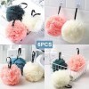 6PCS Fleurs de Douche, XOPOZON Éponges de Bain Exfoliantes, Bain de Mousse Loofahs Brosse À Nettoyer, Douche Éponge pour aux 