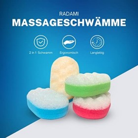 Lot de 4 éponges de massage ovales pour le corps