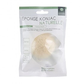 Cosmetic Club Eponge Visage Konjac 100% Naturel Charbon Bambou Nettoyage Pores Tout Type de Peau, 1 Unité