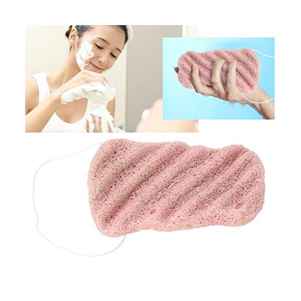 Léponge de Konjac normale de corps de corps avec lélingue, exfoliant de corps de grande taille enlèvent loutil de nettoyag