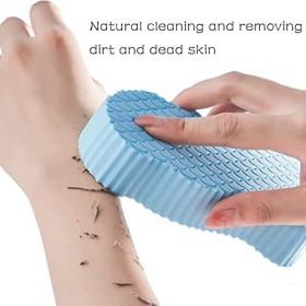 3pcs éponge de bain exfoliante,éponge de bain 3D,brosse de douche,éponges de bain douces pour la douche,élimination des peaux