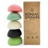 Eco Health Lot de 5 éponges Konjac naturelles