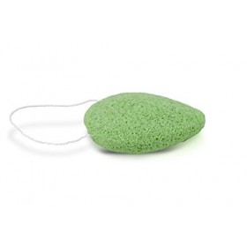 Casalfe Éponge naturelle pour le visage Konjac 100% biodégradable pour exfoliation douce - Contient du thé antioxydant, vert