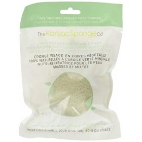 THE KONJAC SPONGE Eponge Konjac pour Visage Enrichie à lArgile Verte