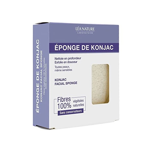 Eau Thermale Jonzac - Eponge de konjac - Nettoyants - Tous types de peaux, même sensibles - Fibres 100% végétales - Lot de 2