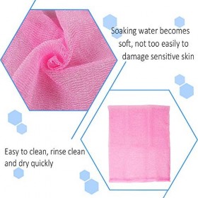 Sangle Lave-dos 5 Pcs Exfoliante Gratte-dos coloré pour Douche et Bain Éponge De Toilette Exfoliantes En Nylon Ultra pour Ret