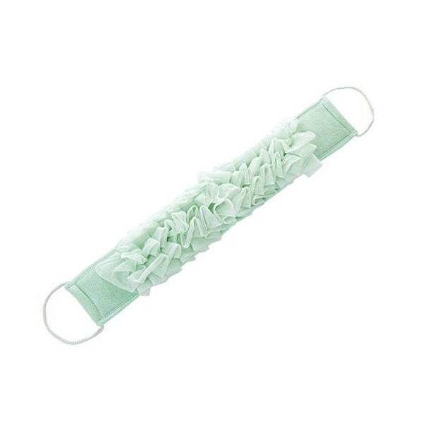 Chytaii Fleur de Bain Sangle Lave-Dos Doux Brosse Eponge de Douche Longue avec Poignées Ustensile pour Baigner Soins du Corps