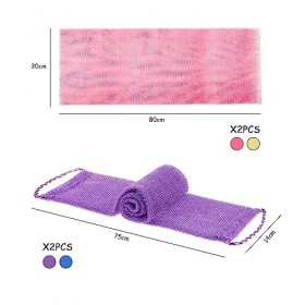 2 filets de bain exfoliants africains à cordon, filets de gommage moussants à cordon, filets de bain nettoyants en profondeur