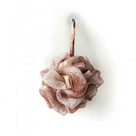 1541 London Lot de 2 Fleurs de douche exfoliante pour le corps, le bain et la douche, brun moka