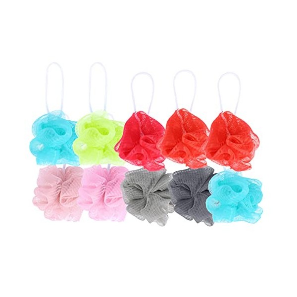 Cabilock Lot de 10 éponges en maille pour salle de bain - Pour homme et femme - 10 g