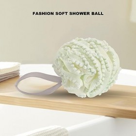 Bouffée de Bain Massage Pores Boule de Bain Douce Douche Luffa Exécution Fine Favoriser le Métabolisme Riche Moussant pour le