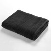 Douceur dIntérieur, 2 Gants de Toilette 15 x 21 cm Noir, 100% Coton, Tendresse