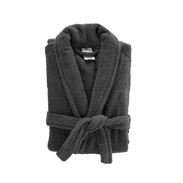 Douceur dIntérieur, 2 Gants de Toilette 15 x 21 cm Noir, 100% Coton, Tendresse