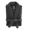 Douceur dIntérieur, 2 Gants de Toilette 15 x 21 cm Noir, 100% Coton, Tendresse