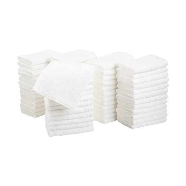 10 serviettes carré 30x30 cm, ORPHEEBS Serviettes et Draps de Bain Hotel Spa BLANC, Divers Dimensions, 500 GR/m², 100% Coton