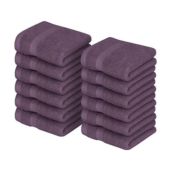 Utopia Towels - Lot de Serviettes de Toilette Premium 30 x 30 CM, Gris 100% Coton, Gants de Toilette/Serviette de Visage, T