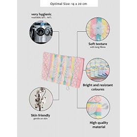 Ã‚&nbsp;White Fluffy Terry Wash Cloth Wash Hand Glove/Face Cloth/Flannel, Fleck by YSN