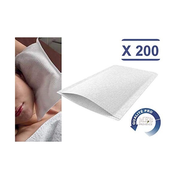 déliktess® - 200 Gants de Toilette gaufrés jetables - Qualité Luxe - Très doux