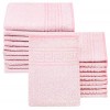 ZOLLNER Set de 20 Gants de Toilette, 16x22 cm, Coton mélangé, 340g/m², Rose