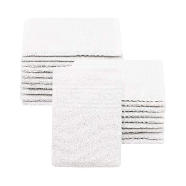 ZOLLNER Set de 20 Gants de Toilette, 16x22 cm, Coton mélangé, 340g/m², Rose