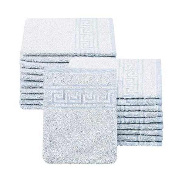 ZOLLNER Set de 20 Gants de Toilette, 16x22 cm, Coton mélangé, 340g/m², Rose