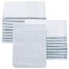 ZOLLNER Set de 20 Gants de Toilette, 16x22 cm, Coton mélangé, 340g/m², Rose