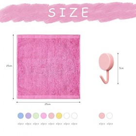 8 gants de toilette en flanelle, avec 2 crochets, gant de toilette pour bébé, gant de toilette super doux, chiffon en fibre d